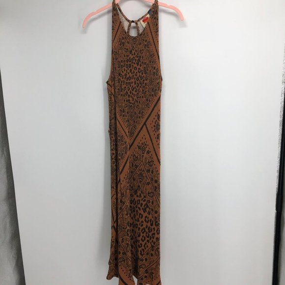 Farm Rio for Anthropologie Alyse brown black midi dress XL - Picture 8 of 16